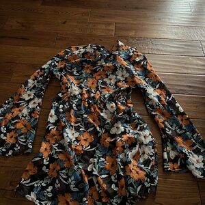 Floral Bell Sleeve Women's Top